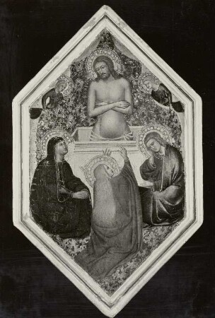 Christus als Schmerzensmann mit Maria, Johannes und Magdalena