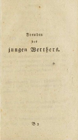 Freuden des jungen Werthers