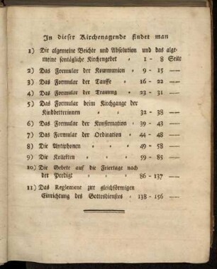 In dieser Kirchenagende findet man
