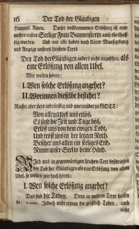 I. Wen solche Erlösung angehet?