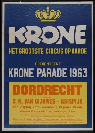 Circus Krone - Krone-Parade, Dordrecht, 1963