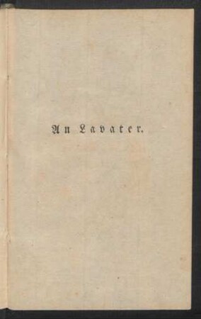 An Lavater.