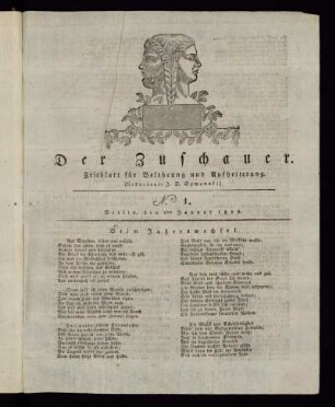 No. 1 - 1. Januar 1822