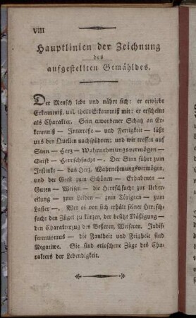 Hauptlinien der Zeichnung des aufgestellten Gemähldes.
