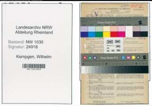 Entnazifizierung Wilhelm Kempgen , geb. 20.03.1889 (Steiger)