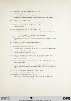 Agostino di Musi gen. Veneziano (Nr. 2161-2195)