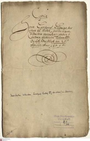 Testament Landgraf Ludwigs IV. von Hessen-Marburg (Kopie)