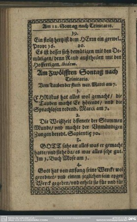 Am Zwölfften Sontag nach Trinitatis