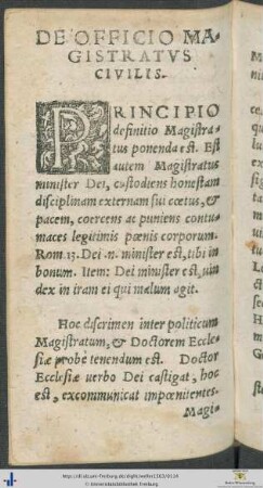 De Officio Magistratus