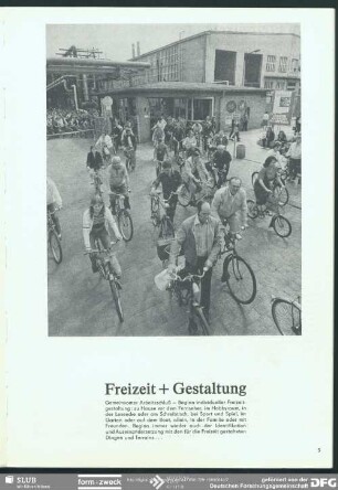 Freizeit + Gestaltung : Freizeit + Gestaltung