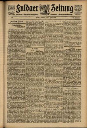 Dritte Ausgabe vom Samstag, den 02. Juni 1906.