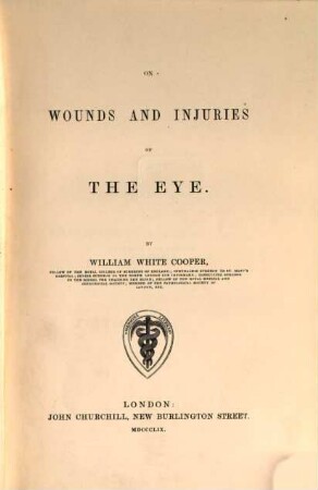 On wounds and injuries of the eye