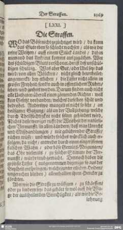 [LXXI.] Die Straffen