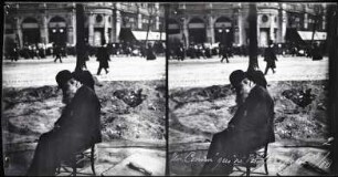 Paris. Sitzender Komissionär auf dem Boulevard Haussmann