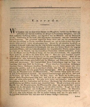 Die Phosphorescenz der Körper oder die im Dunkeln bemerkbaren Lichtphänomene der anorganischen Natur, 3. Vom Leuchten vegetabilischer und thierischer Substanzen, wenn sie sich der Verwesung nähern, mit Rücksicht auf das Leuchten lebender Geschöpfe