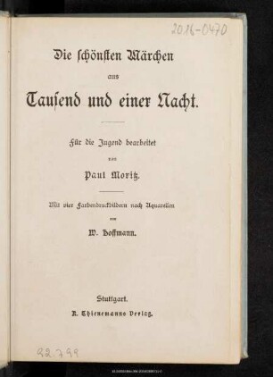 Die schönsten Märchen aus Tausend und einer Nacht
