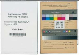 Entnazifizierung Peter Klein , geb. 07.10.1900 (Bergarbeiter)