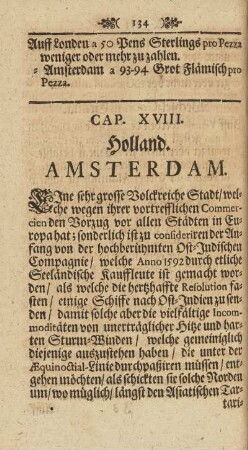 Cap. XVIII. Holland. Amsterdam