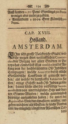 Cap. XVIII. Holland. Amsterdam