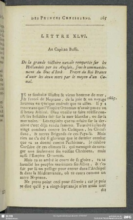 Lettre XLVI. Au Capitan Bassa