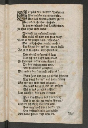 Trauergedicht auf den Juristen Christian Heinrich Weidemann, gest. 1715.