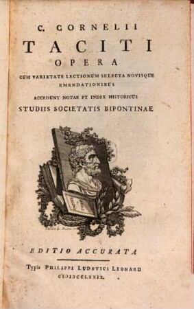 C. Cornelii Taciti Opera. Vol. 1