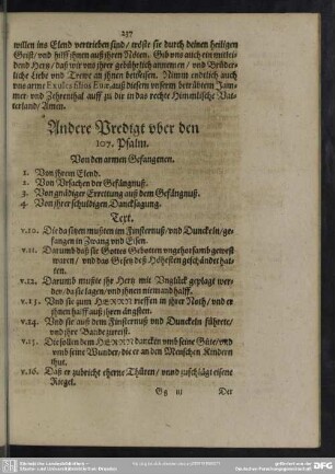 Andere Predigt uber den 107. Psalm