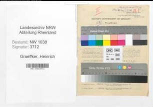 Entnazifizierung Heinrich Graeffker , geb. 13.02.1913 (Beamter)