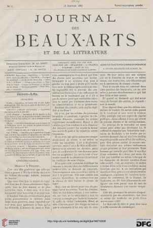 Nr. 1 (15 Janvier 1887)