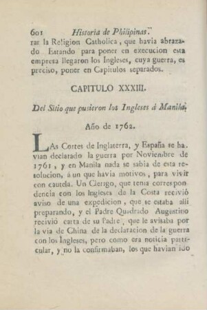 Capitulo XXXIII. Del Sitio que pusieron los Ingleses á Manila