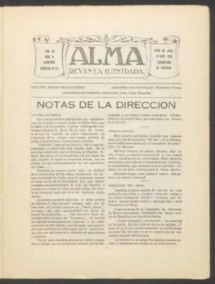 Notas de la dirección