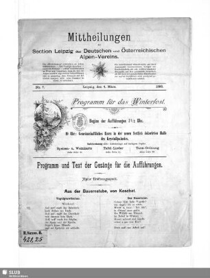 1893,7: Mittheilungen des Section Leipzig des Deutschen und Österreichischen Alpen-Vereins