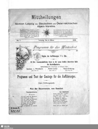 1893,7: Mittheilungen des Section Leipzig des Deutschen und Österreichischen Alpen-Vereins