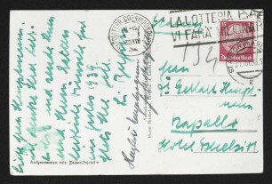 Brief von Ottilie Bergius und Friedrich Bergius an Gerhart Hauptmann