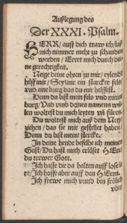 Der XXXI. Psalm.