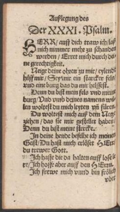 Der XXXI. Psalm.