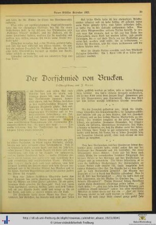 Der Dorfschmied von Brucken.