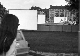 Abräumung der Wahlplakate zur Oberbürgermeisterwahl am 12. April 1970