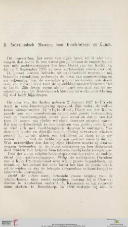 D. Nederlandsch Museum voor Geschiedenis en Kunst