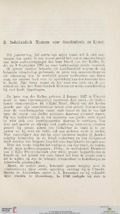 D. Nederlandsch Museum voor Geschiedenis en Kunst