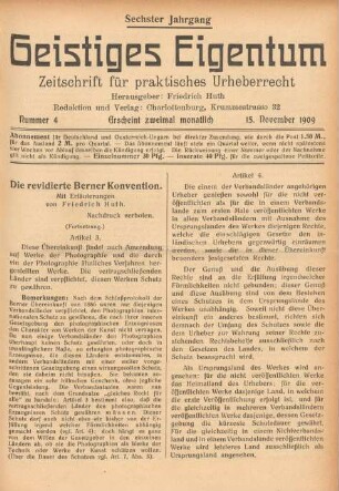 Nummer 4 (15. November 1909)