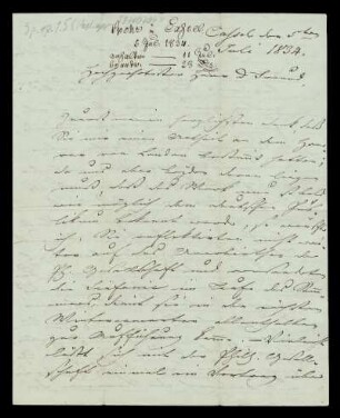 Brief von Louis Spohr an Tobias Haslinger