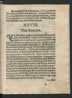 XXVIII. Von Artzneien.