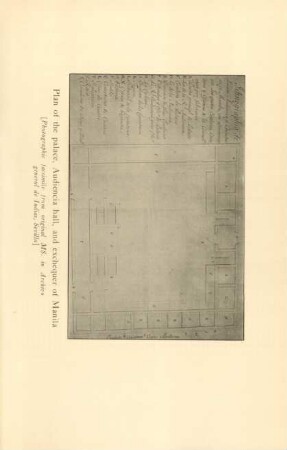 Plan of the palace, audiencia hall, and exchequer of Manila