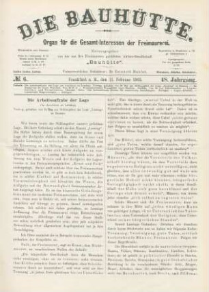 No. 6. Frankfurt a. M., den 11. Februar 1905. 48. Jahrgang.