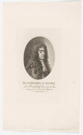Bildnis des Iean Domin. Cassini