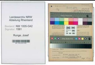 Entnazifizierung Josef Runge , geb. 02.07.1904 (Friseur)