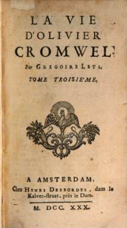 La Vie D'Olivier Cromwel, 3