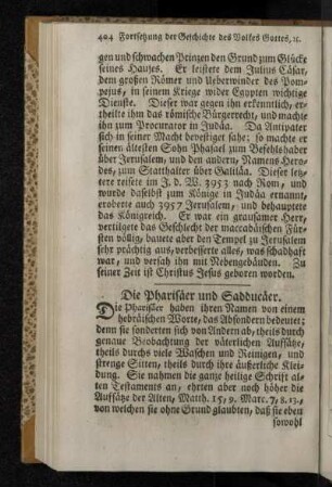 Die Pharisäer und Sadducäer.