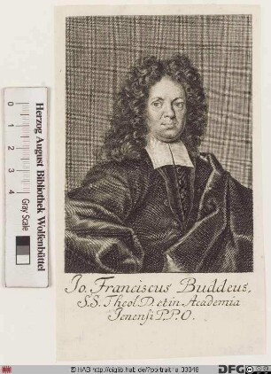 Bildnis Johann Franz Budde(us)